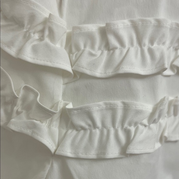 Talbots Ivory Ruffle Blouse - Picture 3 of 5